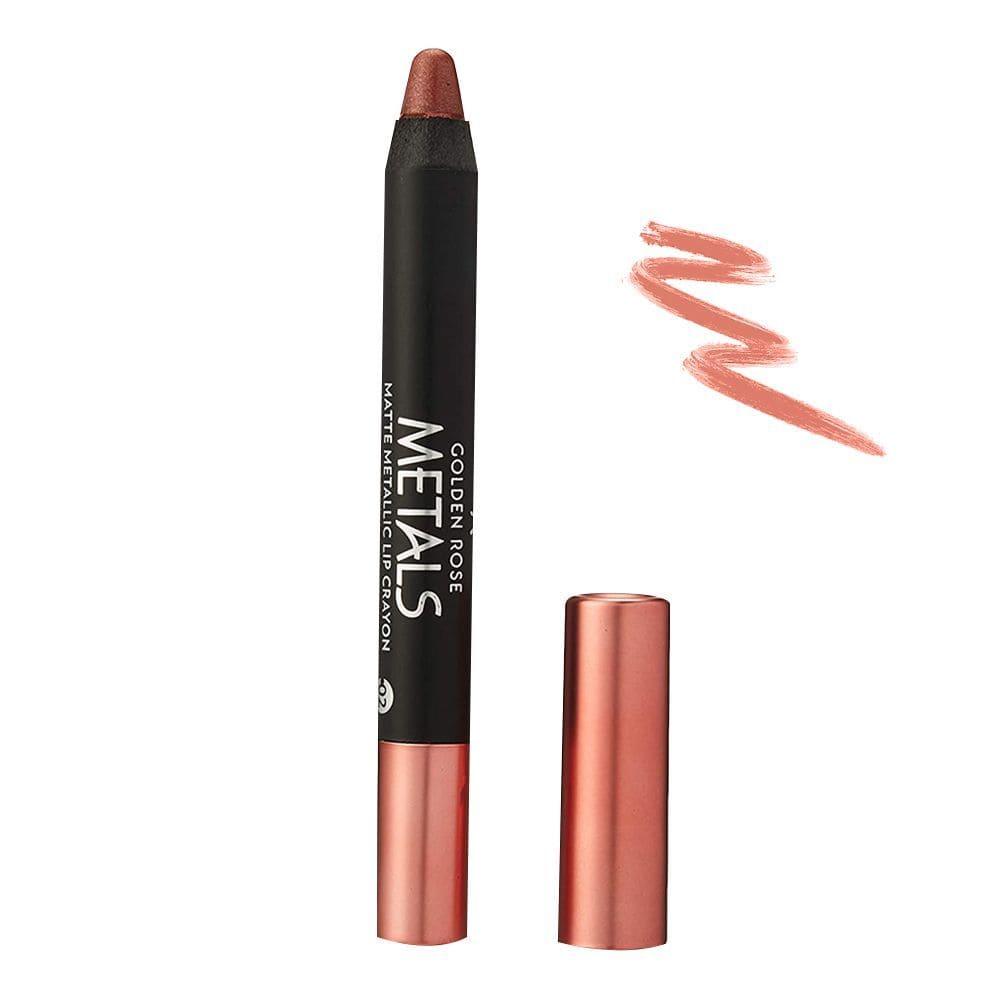 Metals Matte Metallic Lip Crayon - Golden Rose Cosmetics Pakistan.