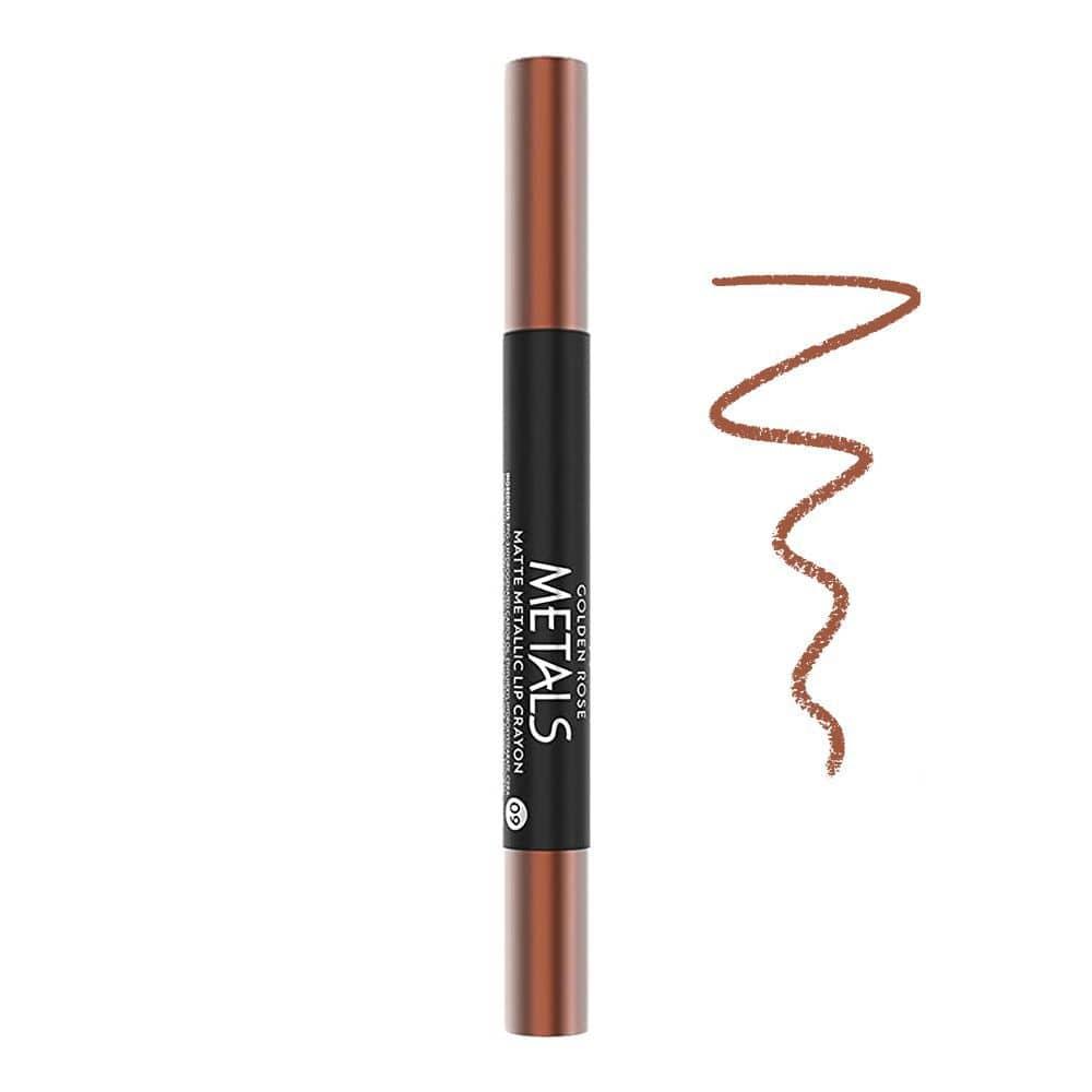 Metals Matte Metallic Lip Crayon - Golden Rose Cosmetics Pakistan.