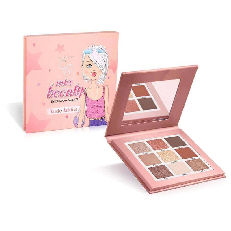 Miss Beauty Nude Addict Eyeshadow Palette - Golden Rose Cosmetics Pakistan.