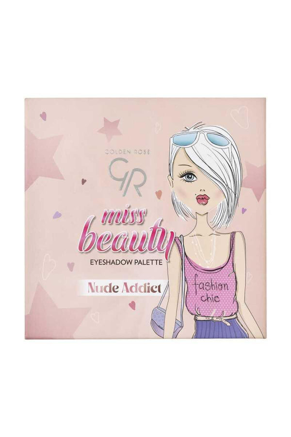 Miss Beauty Nude Addict Eyeshadow Palette - Golden Rose Cosmetics Pakistan.