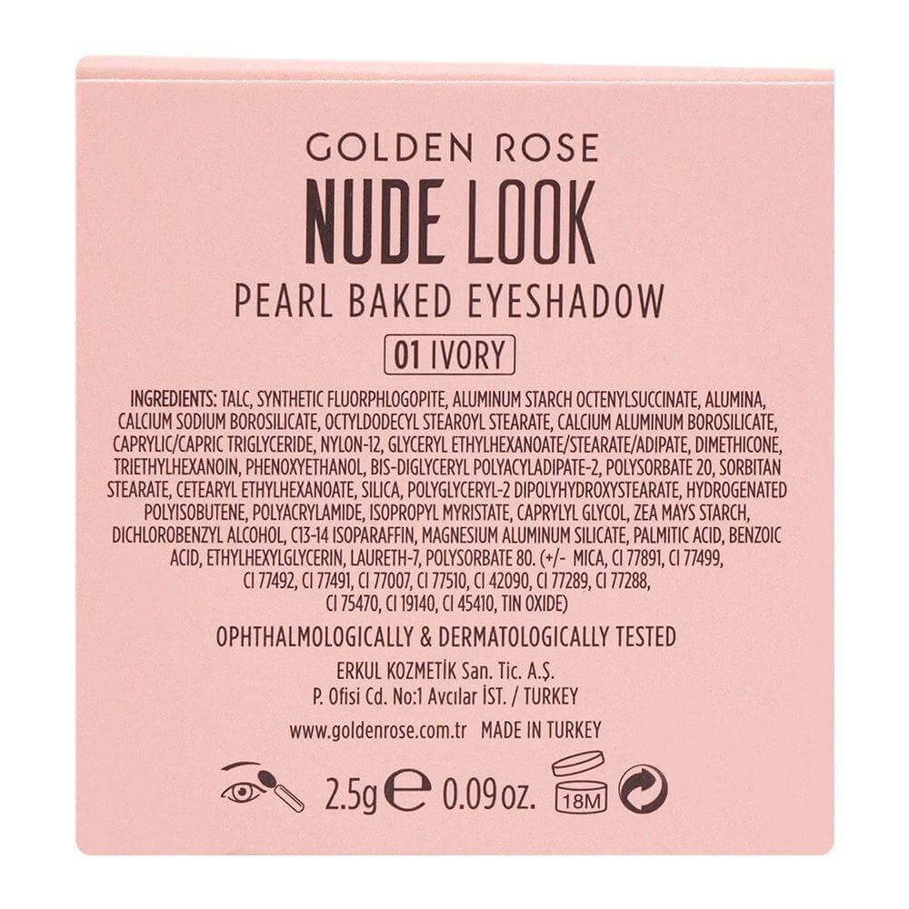 Nude Look Pearl Baked Eyeshadow (NEW) - Golden Rose Cosmetics Pakistan.