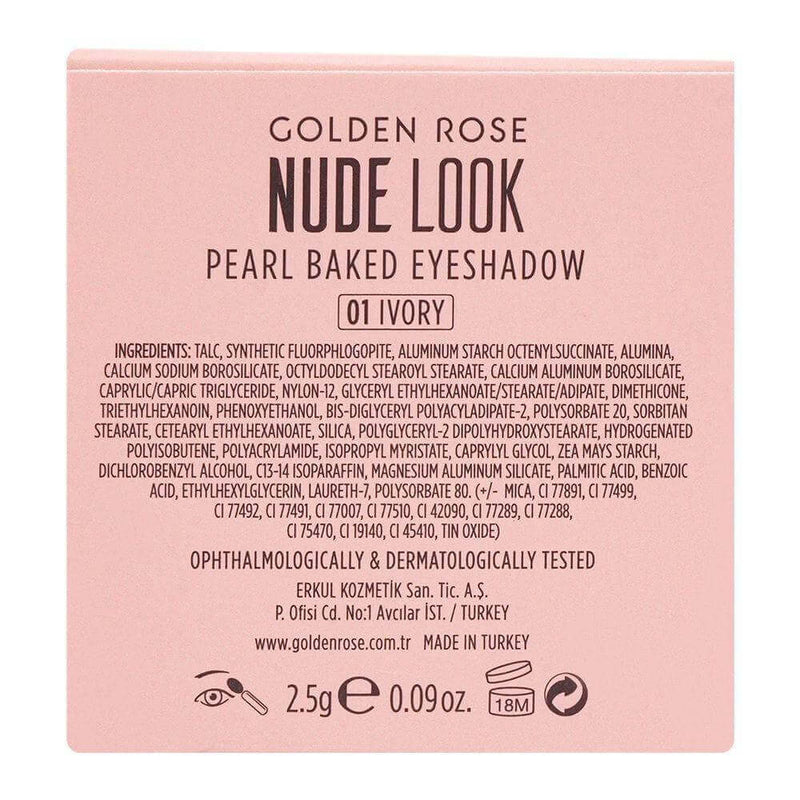 Nude Look Pearl Baked Eyeshadow (NEW) - Golden Rose Cosmetics Pakistan.