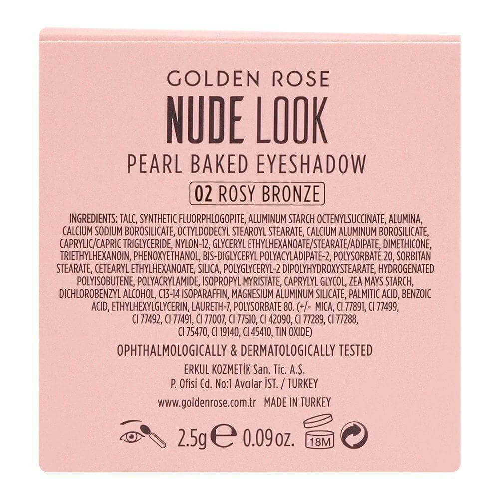 Nude Look Pearl Baked Eyeshadow (NEW) - Golden Rose Cosmetics Pakistan.